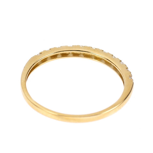 新品 K18YG ローズカット ダイヤモンド リング 0.16ct ハーフエタニティ