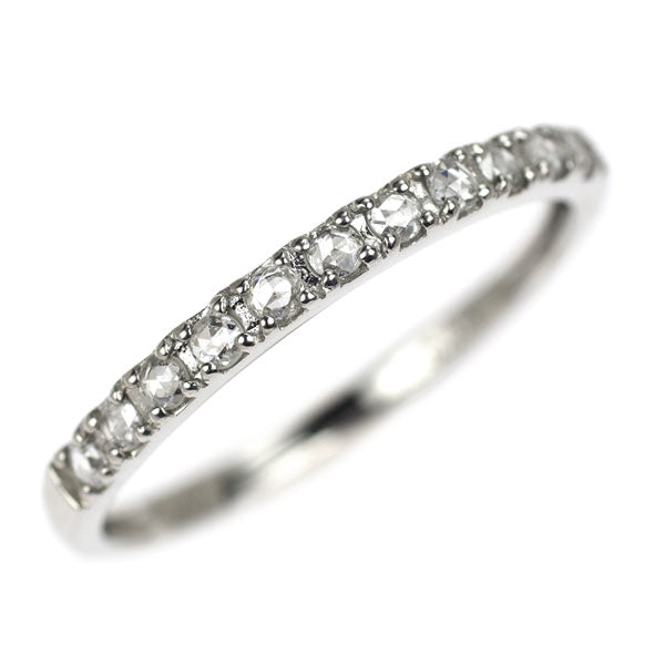 新品 Pt900 ローズカット ダイヤモンド リング 0.16ct ハーフエタニティ