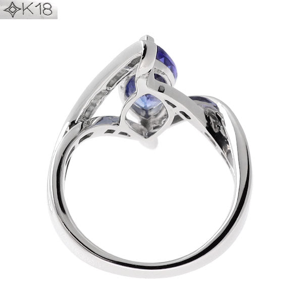 GSTV K18WG タンザナイト ダイヤモンド リング 2.727ct D0.30ct