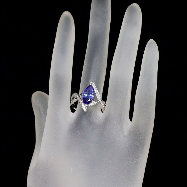 GSTV K18WG タンザナイト ダイヤモンド リング 2.727ct D0.30ct