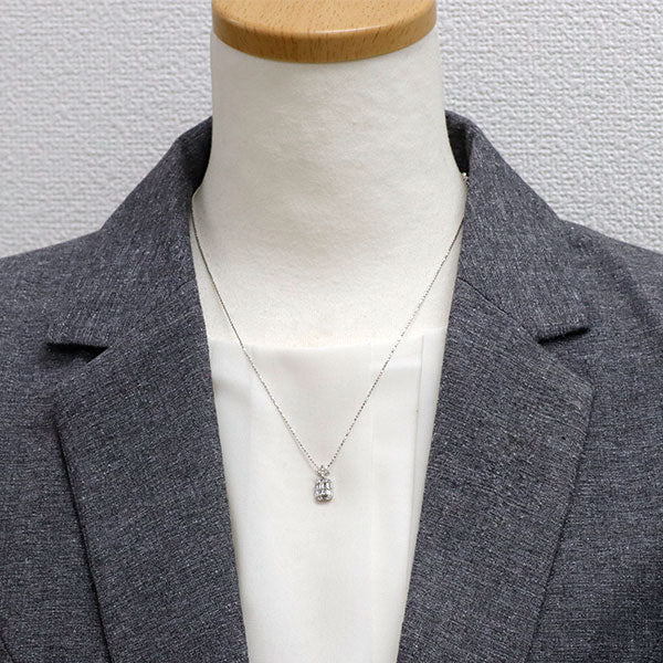 K18WG ダイヤモンド ペンダントネックレス 0.30ct