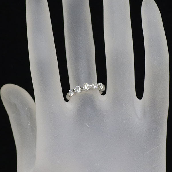 Pt900 ダイヤモンド リング 0.72ct 一文字