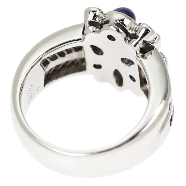 Pt900 サファイア ダイヤモンド リング 1.07ct D1.84ct
