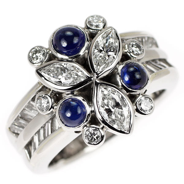 ＰT900 サファイアダイヤモンドリング Pt900 サファイア ダイヤモンド リング 1.07ct D1.84ct — セルビー