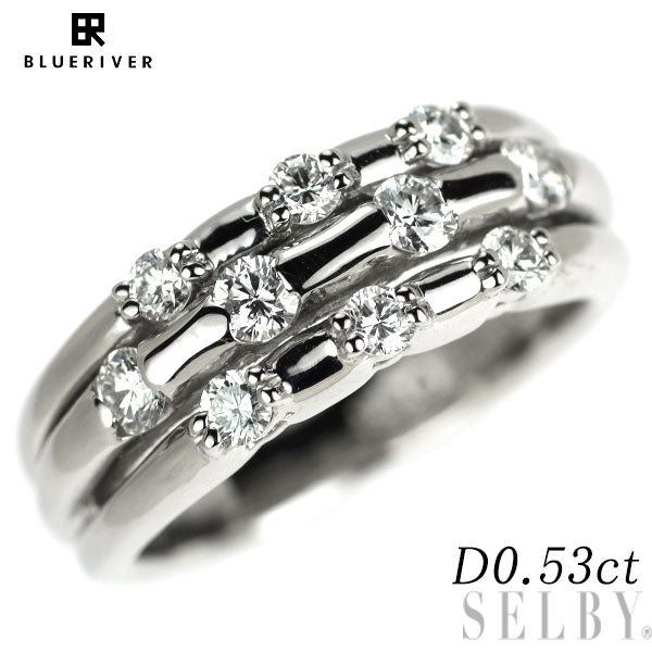 ブルーリバー Pt900 ダイヤモンド リング 0.53ct