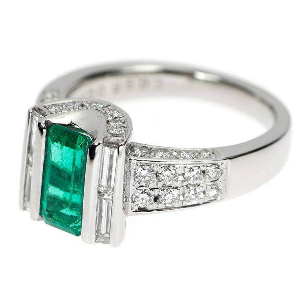 Pt900 エメラルド ダイヤモンド リング 0.96ct 0.90ct