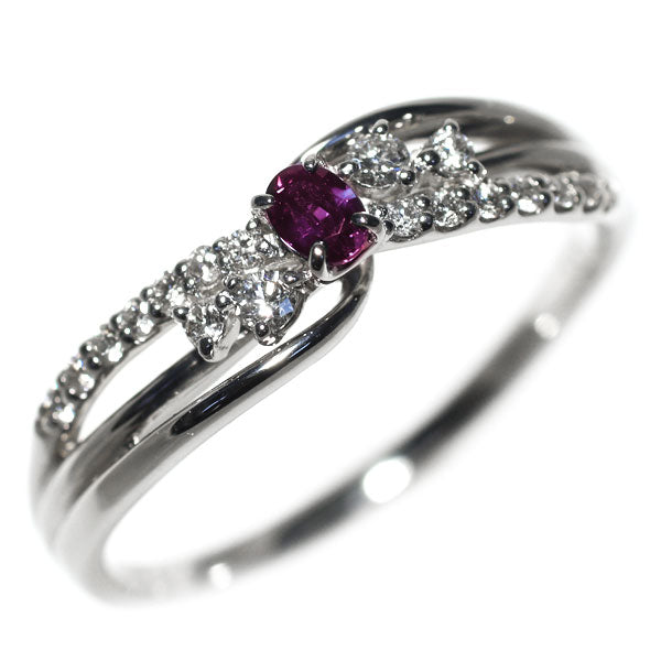 希少 Pt900 アレキサンドライト ダイヤモンド リング 0.15ct D0.19ct