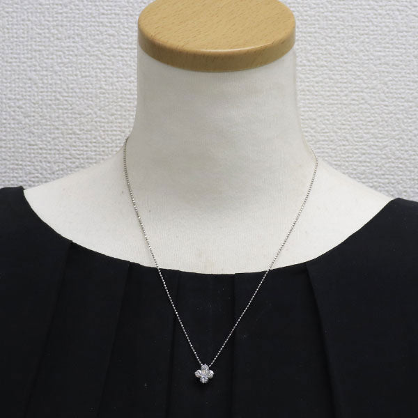 Pt900/ Pt850 ダイヤモンド ペンダントネックレス 0.08ct D1.070ct フラワー