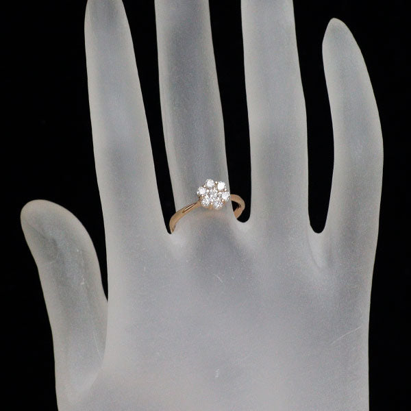 K18PG ダイヤモンド リング 0.48ct フラワー