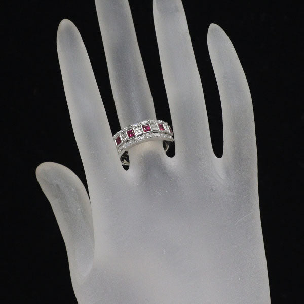 Pt950 ピンクサファイア ダイヤモンド リング 0.59ct D1.05ct