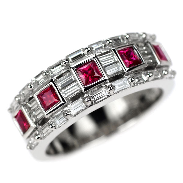 Pt950 ピンクサファイア ダイヤモンド リング 0.59ct D1.05ct