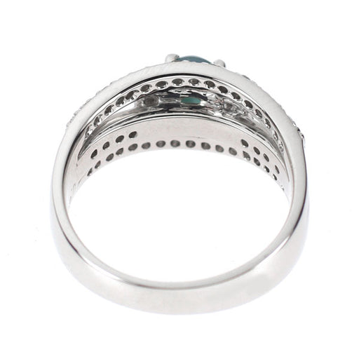 Pt900 アレキサンドライトキャッツアイ ダイヤモンド リング 0.673ct