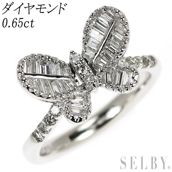K18WG ダイヤモンド リング 0.65ct 蝶 — セルビーオンラインストア