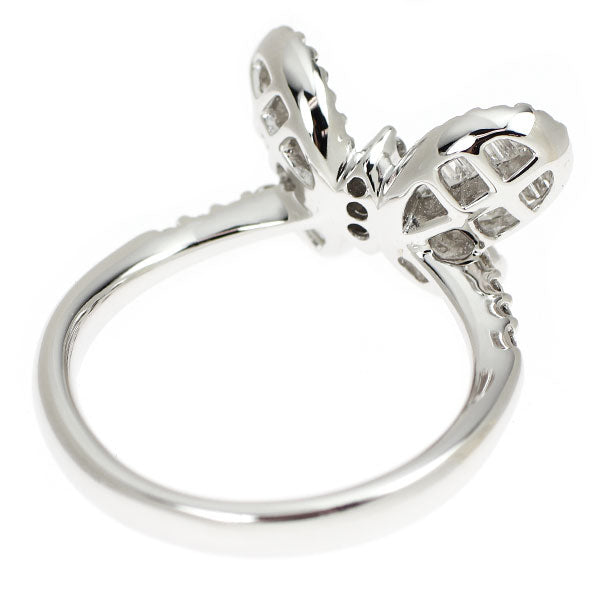K18WG ダイヤモンド リング 0.65ct 蝶