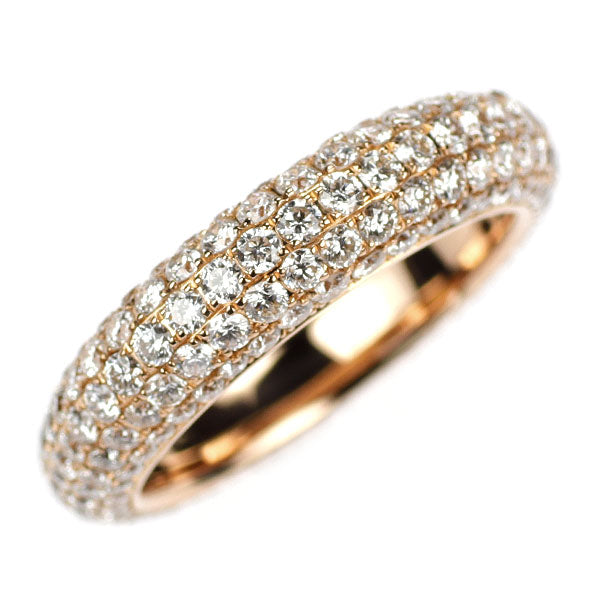 K18PG ダイヤモンド リング 1.37ct パヴェ フルエタニティ