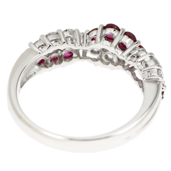 Pt900 ルビー ダイヤモンド リング 0.71ct D0.47ct