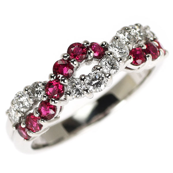 Pt900 ルビー ダイヤモンド リング 0.71ct D0.47ct