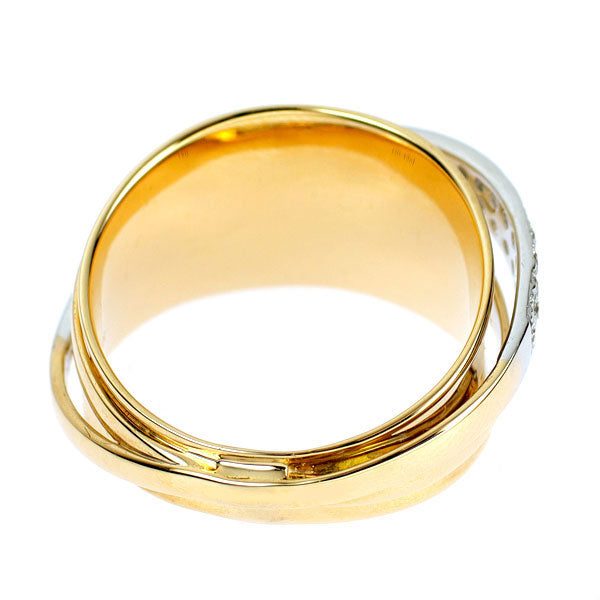 K18YG/WG ダイヤモンド リング 0.43ct パヴェ