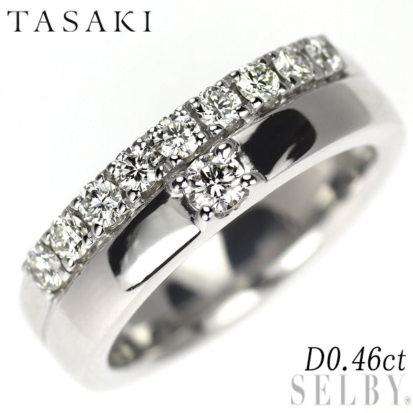 田崎真珠 K18WG ダイヤモンド リング 0.46ct