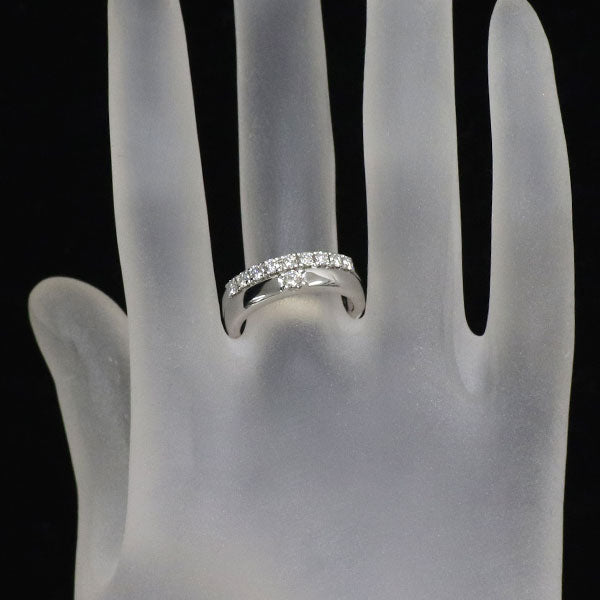 田崎真珠 K18WG ダイヤモンド リング 0.46ct