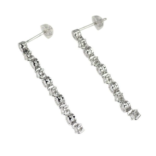 DTC K18WG ダイヤモンド ピアス 1.00ct LINE