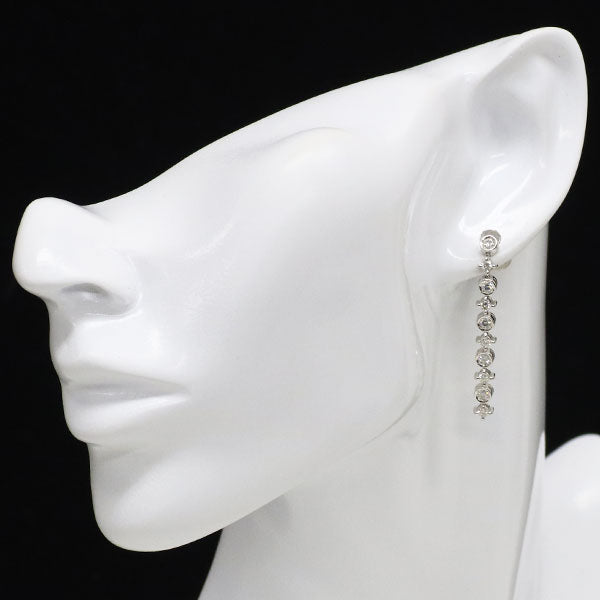 DTC K18WG ダイヤモンド ピアス 1.00ct LINE