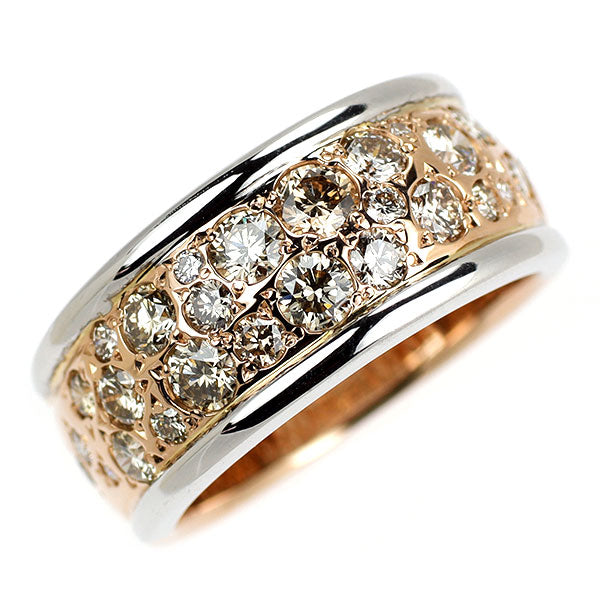 カシケイ ソリティア K18 BD カシケイ/Kashikey K18WG/PG ダイヤモンド リング 1.45ct メランジェ