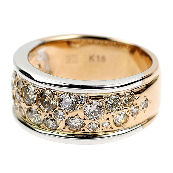 カシケイ/Kashikey K18WG/PG ダイヤモンド リング 1.45ct メランジェ