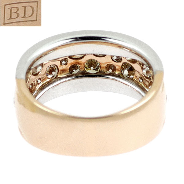カシケイ/Kashikey K18WG/PG ダイヤモンド リング 1.45ct メランジェ