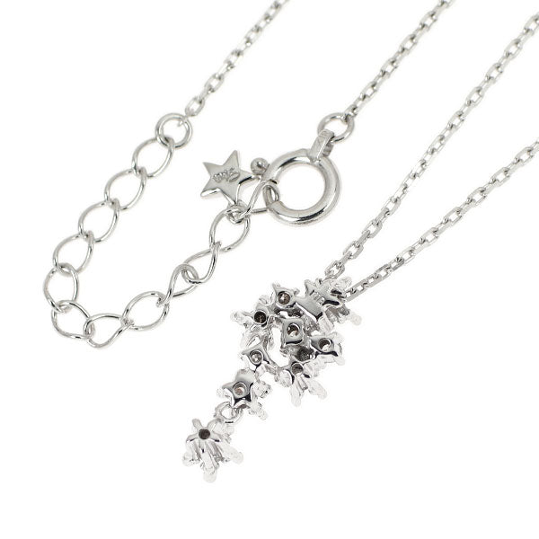 スタージュエリー K18WG ダイヤモンド ペンダントネックレス 0.18ct スター