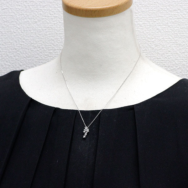 スタージュエリー K18WG ダイヤモンド ペンダントネックレス 0.18ct スター