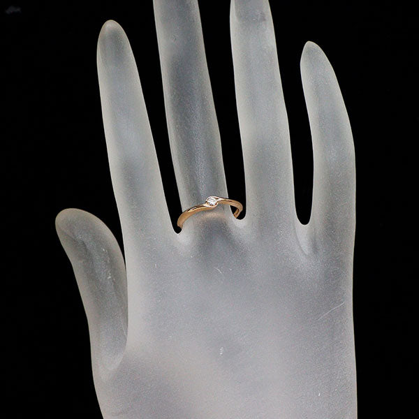 スタージュエリー K18PG ダイヤモンド リング 0.05ct