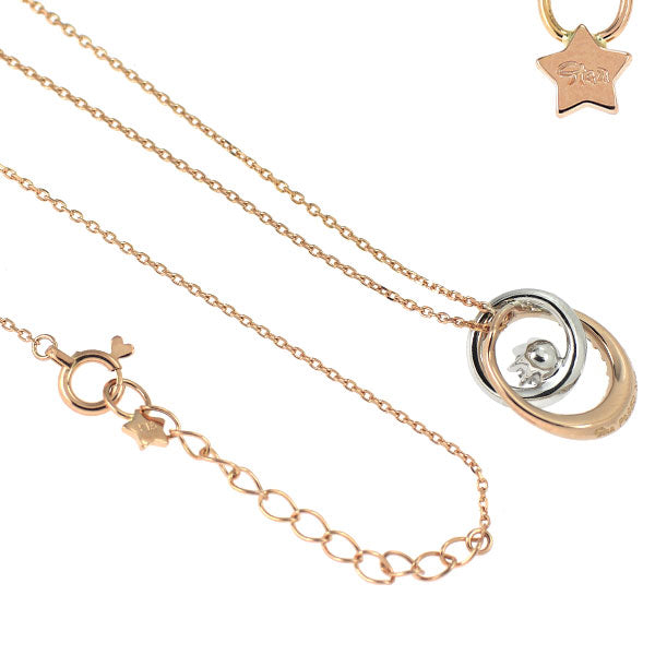 スタージュエリー K18PG/Pt950 ダイヤモンド ペンダントネックレス 0.19ct