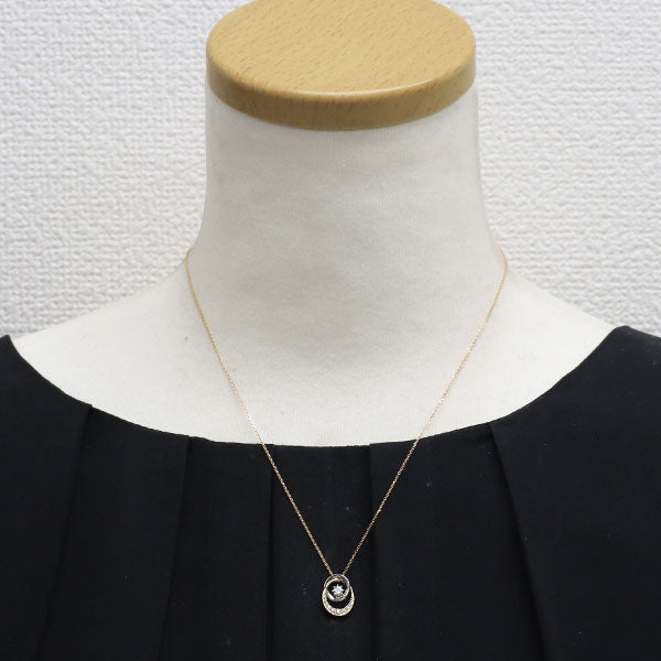 スタージュエリー K18PG/Pt950 ダイヤモンド ペンダントネックレス 0.19ct
