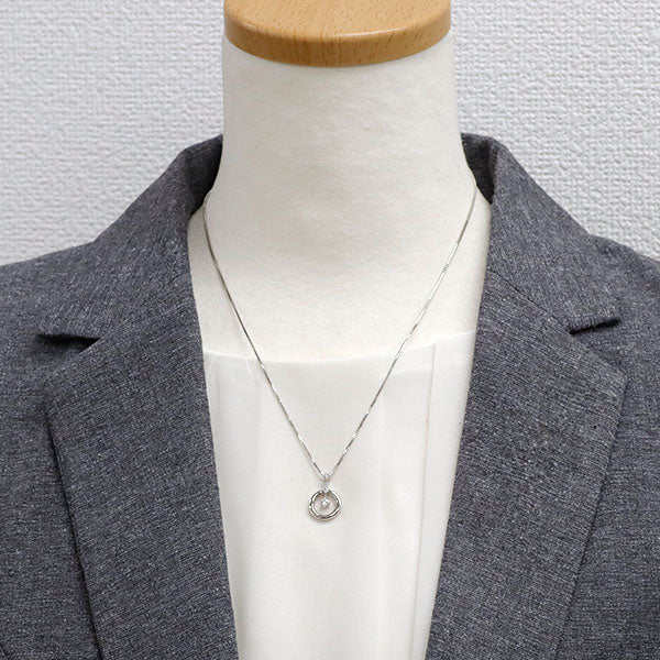 星の砂 Pt900/ Pt850 ダイヤモンド ペンダントネックレス 0.20ct