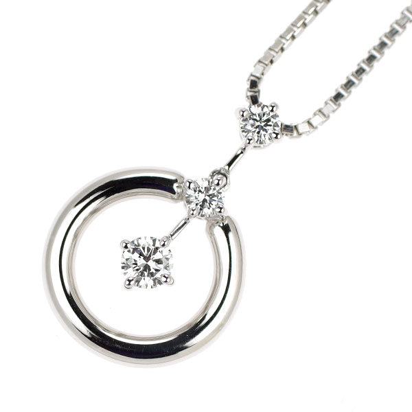星の砂 Pt900/ Pt850 ダイヤモンド ペンダントネックレス 0.20ct