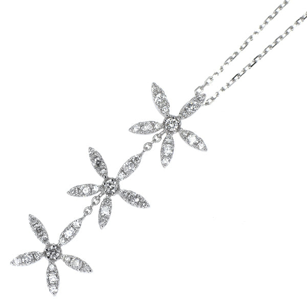 セイレーンアズーロ K18WG/PG ダイヤモンド ペンダントネックレス 0.50ct フラワー