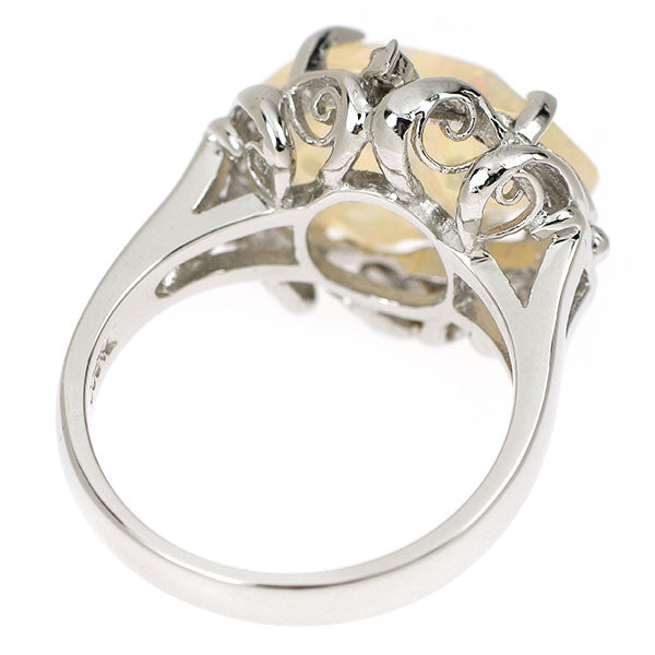 Pt900 オパール ダイヤモンド リング 5.01ct