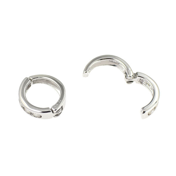 K18WG ダイヤモンド イヤリング 0.40ct