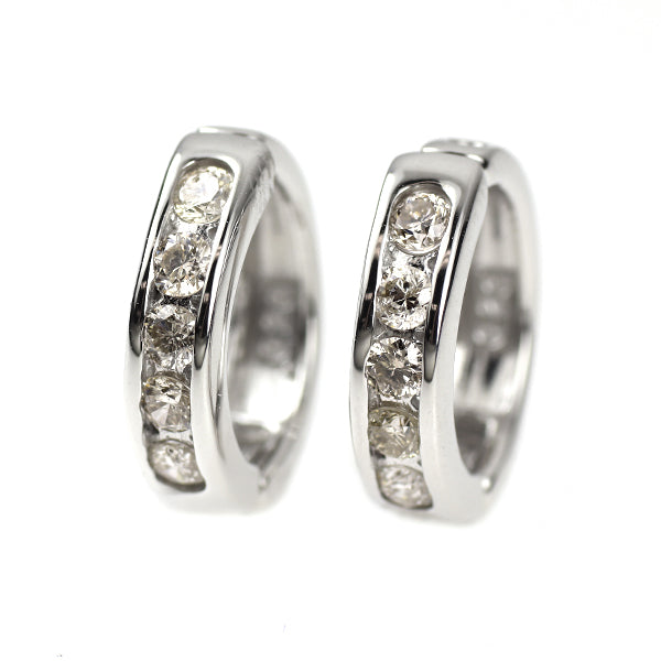 K18WG ダイヤモンド イヤリング 0.40ct