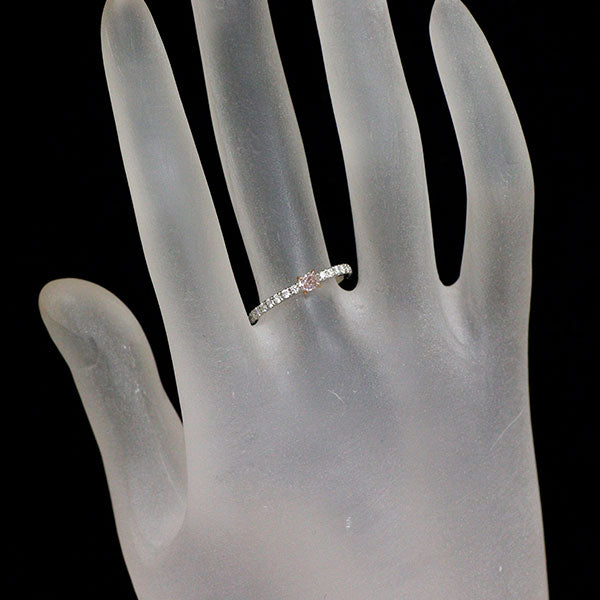 希少 Pt900 天然ピンク ダイヤモンド リング 0.175ct FLPP I1 D0.25ct