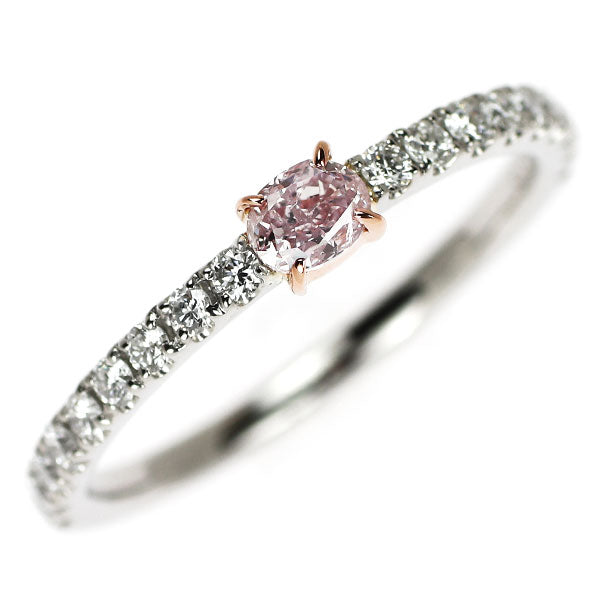 希少 Pt900 天然ピンク ダイヤモンド リング 0.175ct FLPP I1 D0.25ct