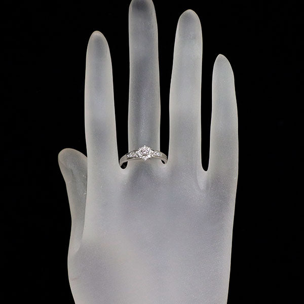 希少 Pt950 天然ピンク ダイヤモンド リング 0.07ct D0.23ct