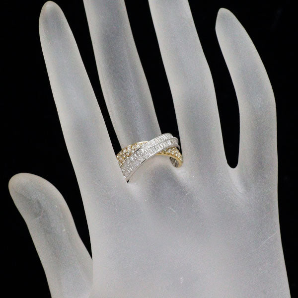K18YG/WG ダイヤモンド リング 0.60ct D0.40ct