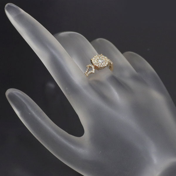 K18PG ラウンドブリリアント/シングルカット ダイヤモンド リング 0.60ct