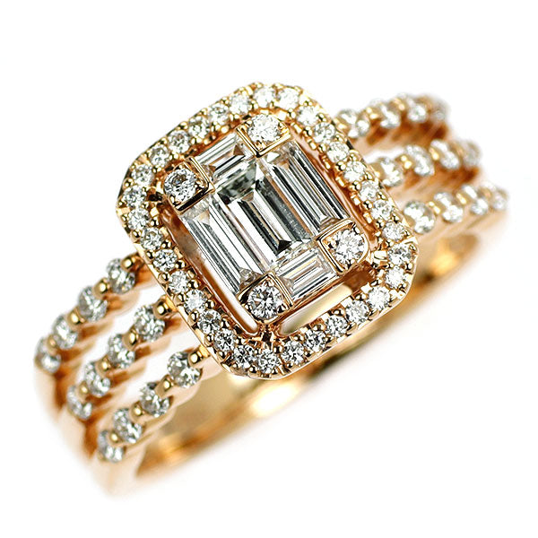 K18PG ダイヤモンド リング 0.70ct