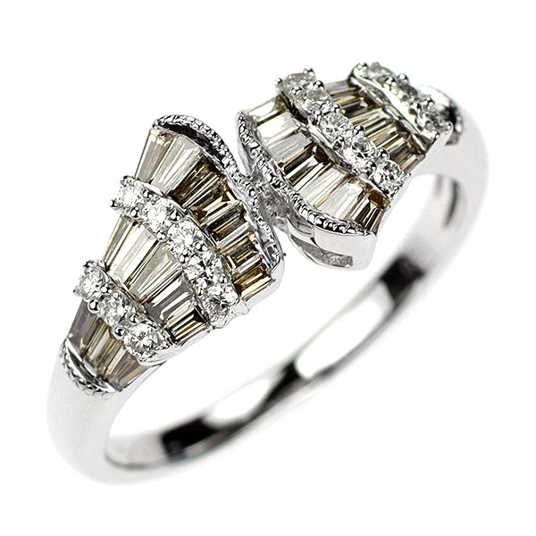 K18WG ダイヤモンド リング 0.50ct
