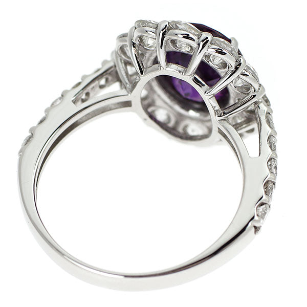 Pt950 パープルサファイア ダイヤモンド リング 2.68ct D1.88ct