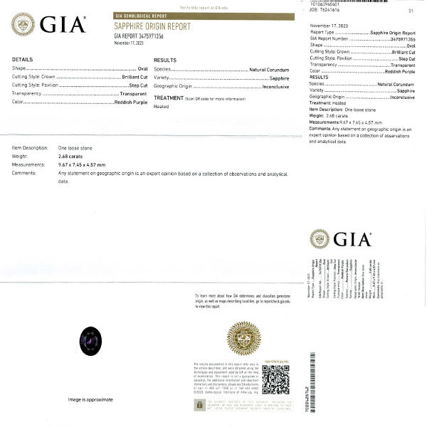Pt950 パープルサファイア ダイヤモンド リング 2.68ct D1.88ct