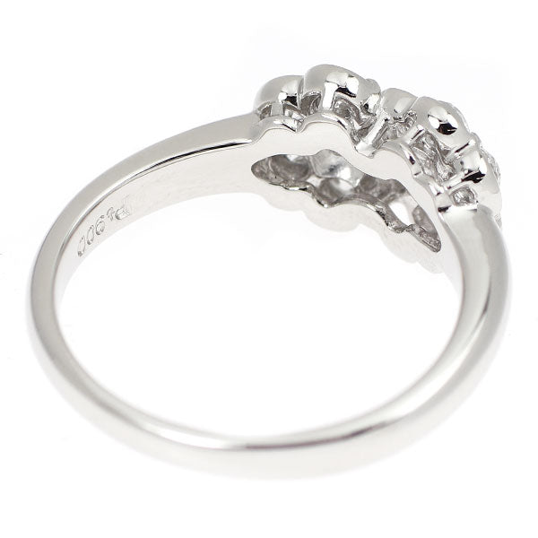 Pt900 天然ピンク/カラーレス ダイヤモンド リング 0.66ct フラワー